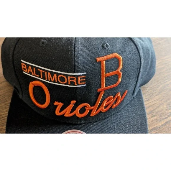 Baltimore Orioles Hat Mitchell & Ness Retro Lockup Original Fit Snapback Hat - Picture 3 of 12